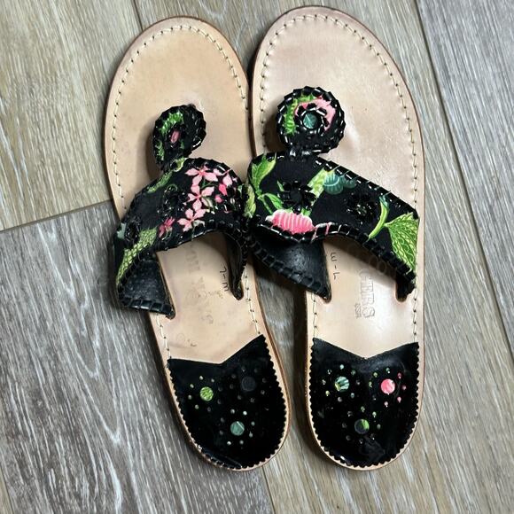 Jack Rogers x Vera Bradley Collab sandals slides New Hope Leather. Size 7.5 - Picture 5 of 6
